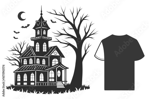 halloween t-shirt vector man design