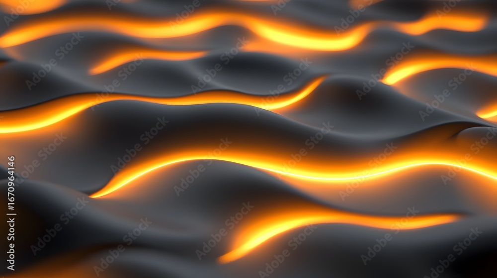 Obraz premium Abstract design of flowing, glowing lines on a textured surface.