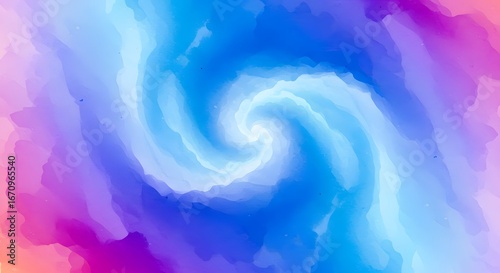 Swirling abstract design featuring vibrant blue and pink hues, creating a dreamy cosmic effect