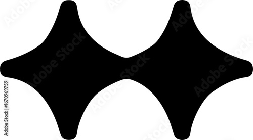 Black grunge abstract illustration silhouette with paint splatter effect isolated on white background. 