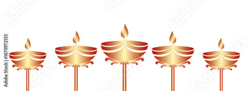 Diya diwali line art style