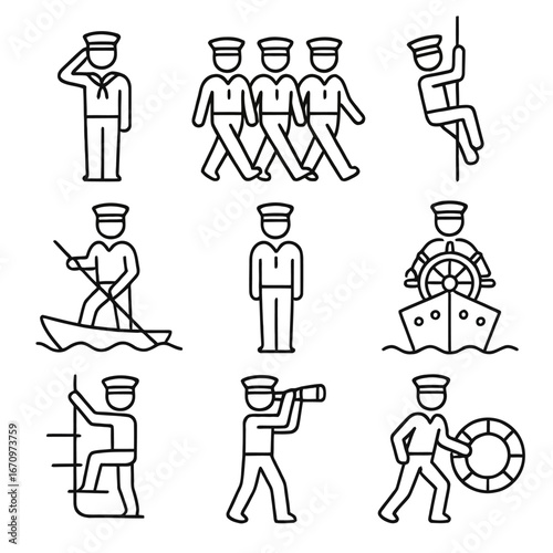 Navy Cadet and Sailor Activities Icons