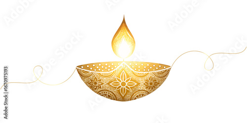 Diya diwali in vector