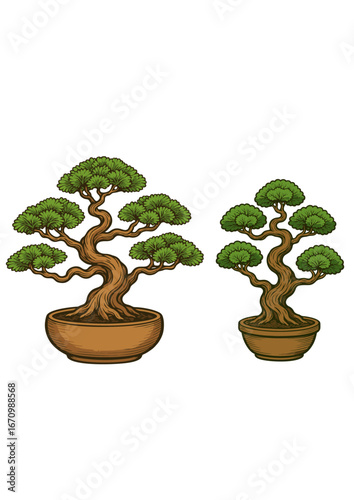 Super Detailed Bonsai Tree Vector 8K