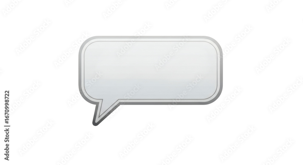 Fototapeta premium Empty speech bubble with rounded corners on a transparent background