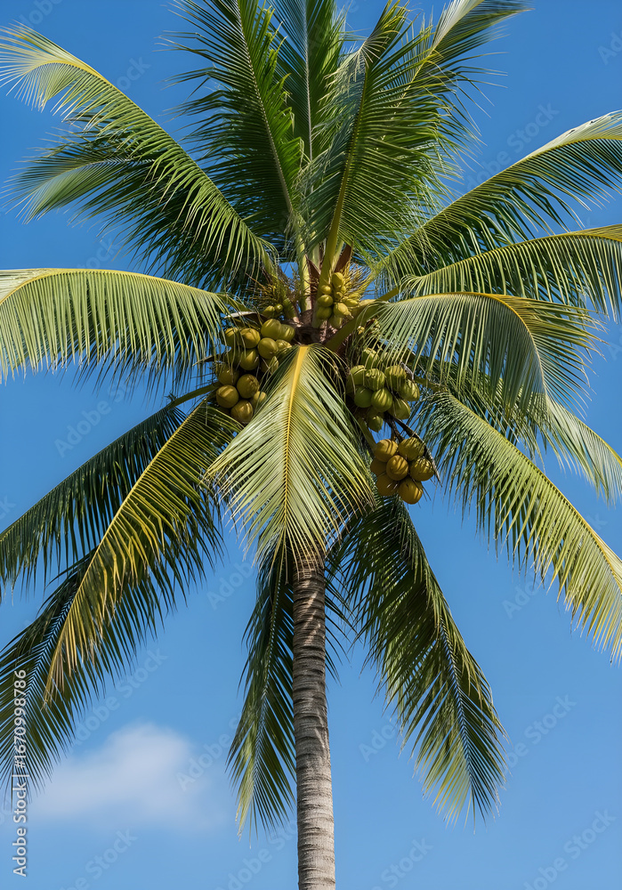 Fototapeta premium Coconut Palm with Fruits