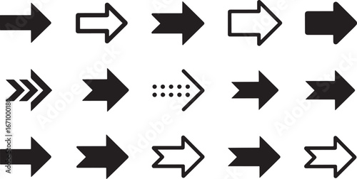 Collection of Various Arrow Icons Directional Symbols, Navigation Elements, and Design Elements for Digital and Print Applications