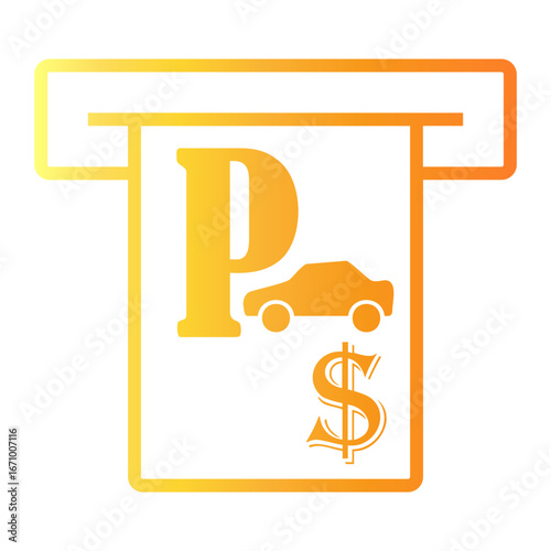 parking Line Gradient Icon