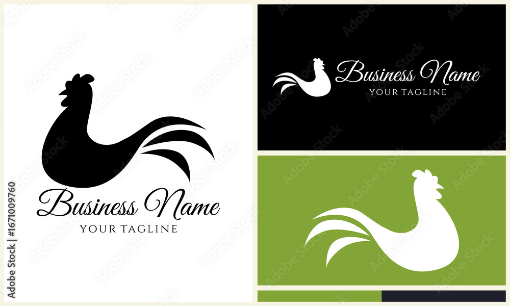 Fototapeta premium Rooster Logo Design Variations. (30)