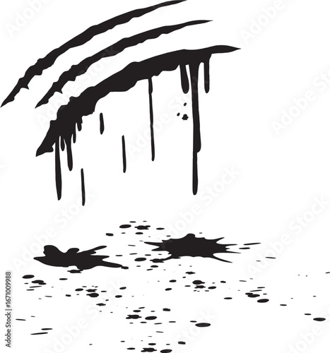 Blood Silhouette Artistic Dark Illustration