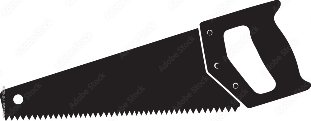 Construction Saw Silhouette Vector Illustration Construction Saw Silhouette Vector Illustration