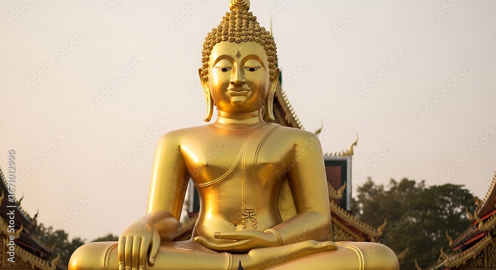 Obraz premium Golden Buddha Statue in Thailand.