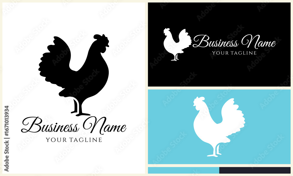 Fototapeta premium Rooster Logo Design Variations. (11)