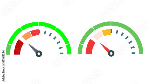 Colorful gauge meters with pointers speedometer dial