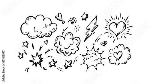Comic sound effect explosion burst bang