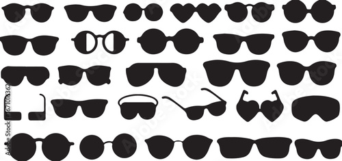 sunglasses, eyeglasses, spectacles, eyewear, fashion, accessory, style, design, collection, variety, shapes, frames, lenses, optical, vision, protection, sun, summer, modern, retro, vintage, classic, 
