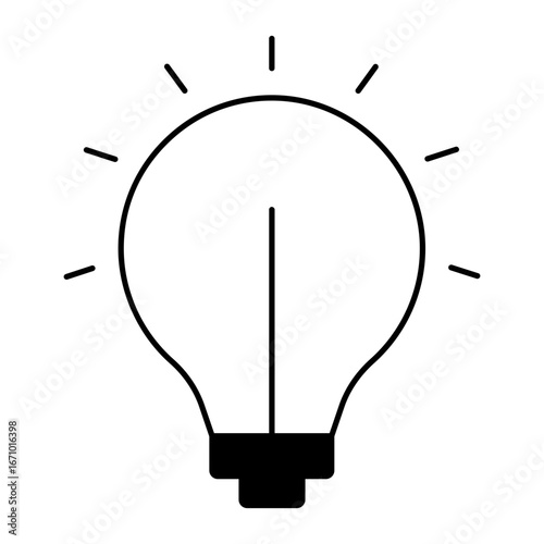 Light bulb black icon