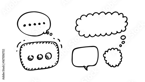 Cute Speech Bubbles Collection chat bubble dialogue box