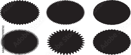 starburst, sunburst, jagged circle, star shape, silhouette, graphic element, design, vector, collection, set, icon, shape, abstract, geometric, decorative, ornamental, badge, label, stamp, award, cele