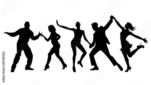 Professional Dancer Performing Ballet Moves silhouette performance