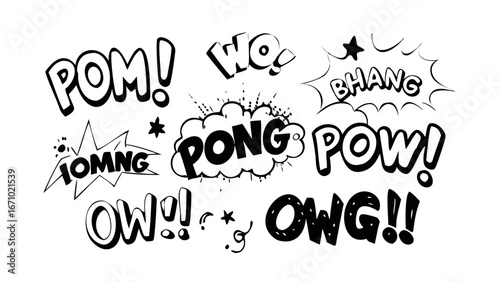 Pow Wow Comic Speech Bubble Explosion vector