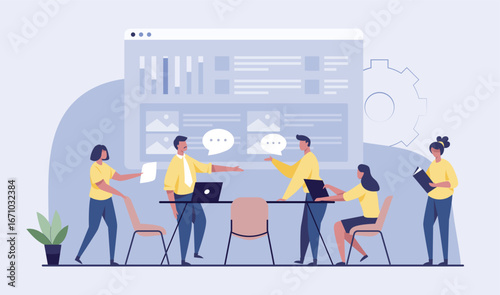 business people working together