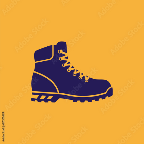A male modern boots logo, vintage, shoes 