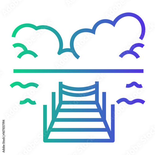 port Line Gradient Icon