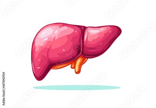 Cartoon liver illustration