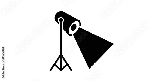 Black and white studio spotlight graphic resource.