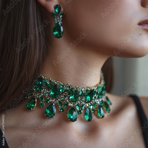 Necklace emerald