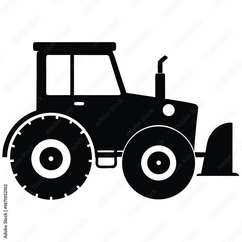 Black tractor with front loader vehicle agriculture Black tractor with front loader vehicle agriculture