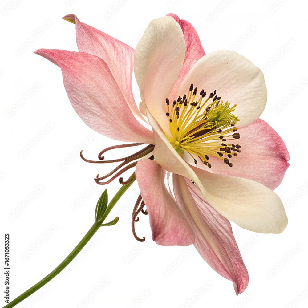 Fototapeta premium Pink and Yellow Flower with Delicate Petals