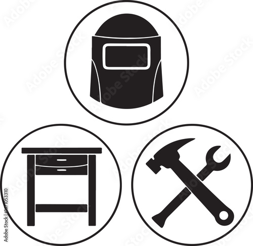 Essential Industrial Tools and Workshop Icons
