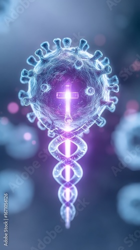 Wallpaper Mural Spiritual purple and blue abstract background with cross design for contemplative themes Torontodigital.ca