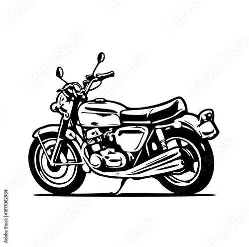motorcycle on black and white concept