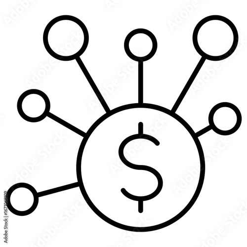 Revenue Stream Outline Icon