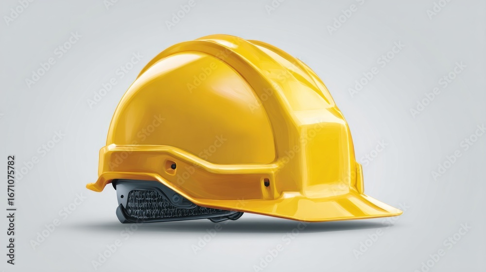 Fototapeta premium Bright yellow safety hard hat