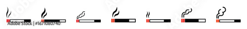 Set of Cigarette icon symbol vector on white background