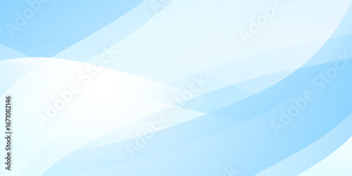 Abstract white wavy glowing lines on a blue background. Futuristic digital high-technology simple abstract modern art