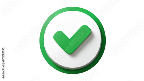 Free Download Green Checkmark Icon: 3D Realistic Tick Symbol, Approval, Confirmation stock asset - GFXLoad