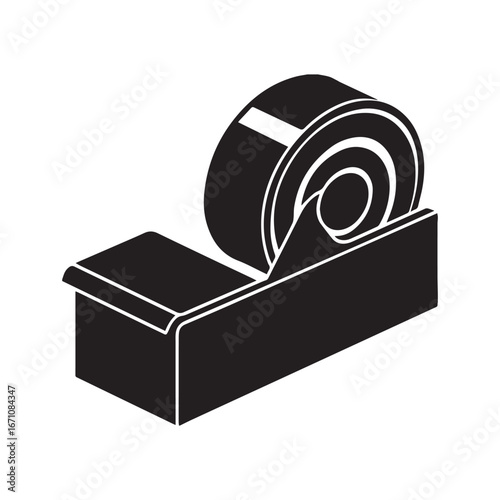  Tape Roll Vector Silhouette Icon