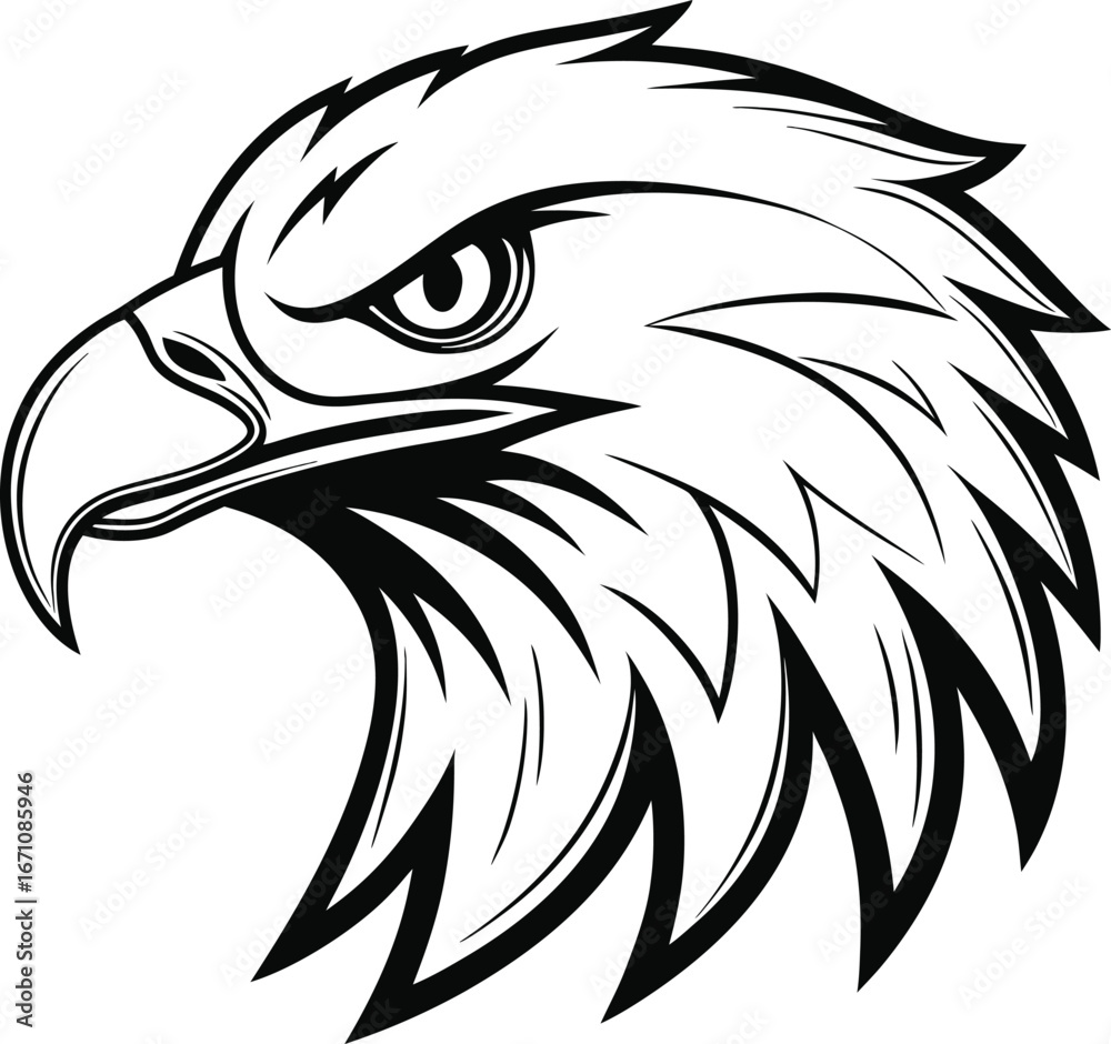 Obraz premium Eagle vector design, Eagle vector design file, Eagle head vector file