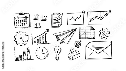 Business Growth and Strategy Icons calendar