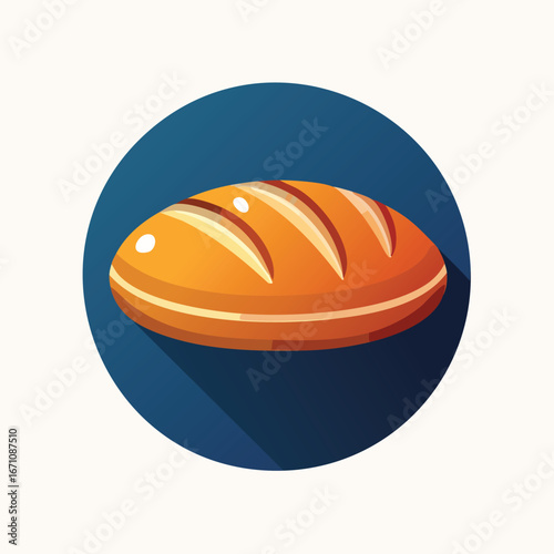 Cuban Bread vector icon illustration with clean, modern detail and balanced composition.