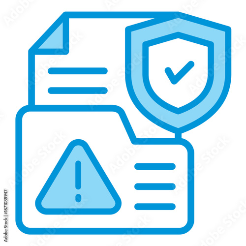 Document-Shield Blue Icon