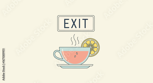 Escape To Beverage Haven: Refreshing Tea Break In The Form Of A Calming Visual