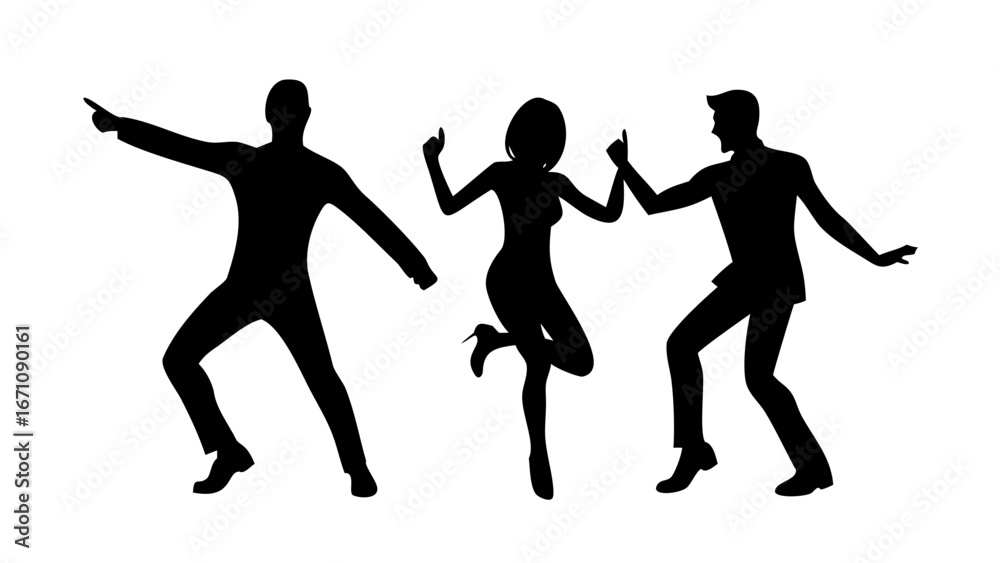 Fototapeta premium Diverse group of people dancing joyfully celebration