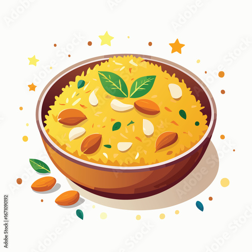 Biryani vector icon illustration with clean, modern detail and balanced composition.