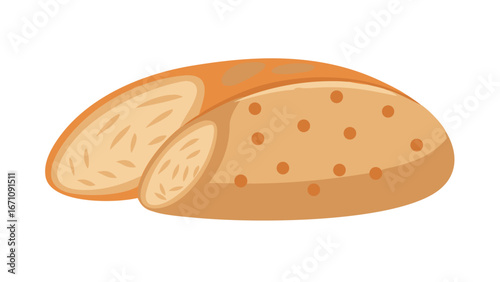 Freshly baked bread slice food bakery